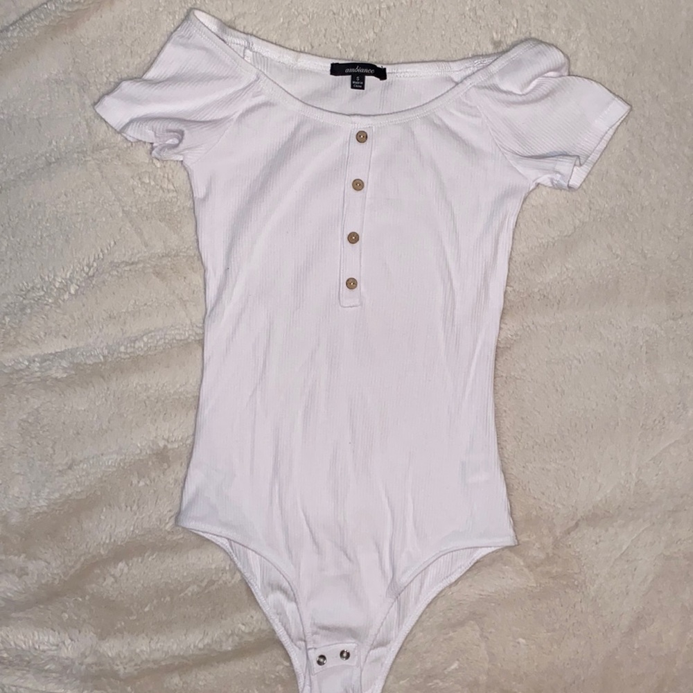 White Button Up Bodysuit